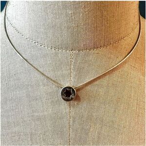 Sterling silver amethyst Judaica star pendant necklace